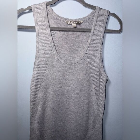 Athleta River Rib Gray Merino Wool Sweater Dress Size Small NWOT - Picture 2 of 9